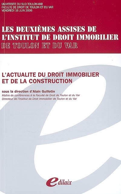L'actualité du droit immobilier et de la construction