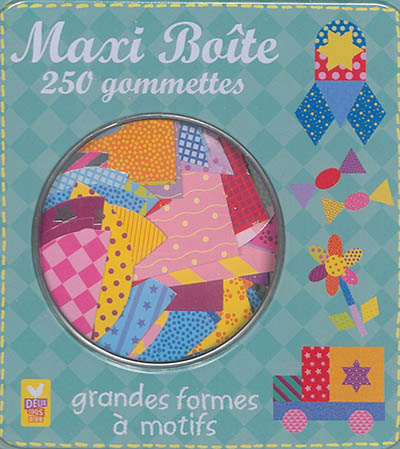 Maxi boîte 250 gommettes : grandes formes à motifs