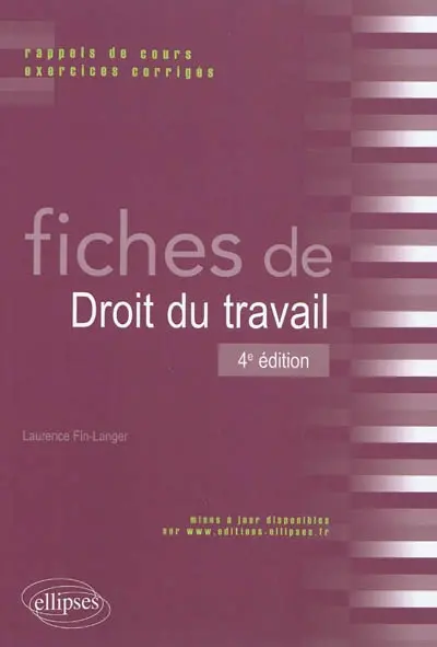 Fiches de droit du travail : rappels de cours et exercices corrigés