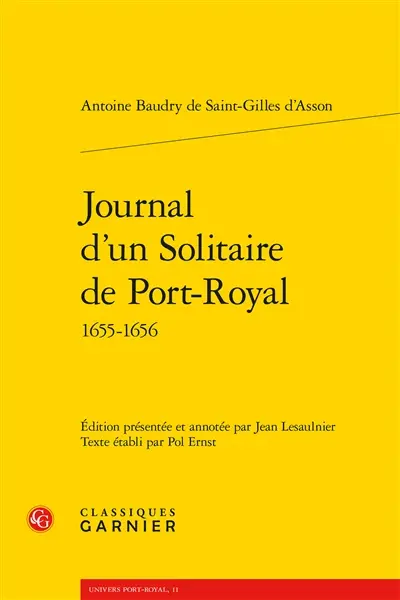 Journal d'un Solitaire de Port-Royal, 1655-1656