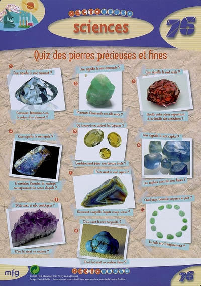 Quiz des pierres précieuses et fines