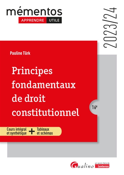 Principes fondamentaux de droit constitutionnel : 2023-2024