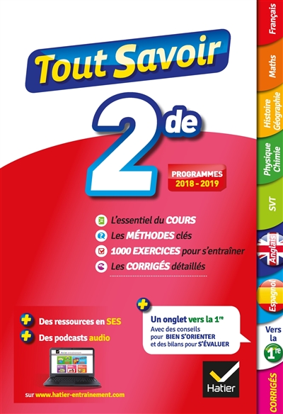 Tout savoir 2de : nouveaux...
