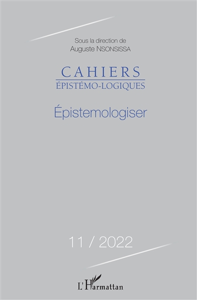 Cahiers épistémo-logiques, n° 11. Epistemologiser