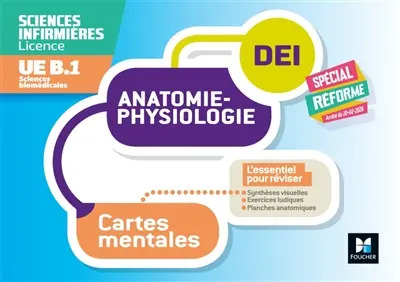 Anatomie physiologie, DEI : cartes mentales : sciences infirmières, licence, UE B1 sciences biomédicales Anatomie physiologie, DEI : cartes mentales : sciences infirmières, licence, UE B1 sciences biomédicales