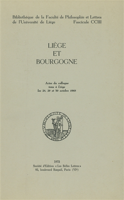 Liège et Bourgogne : actes