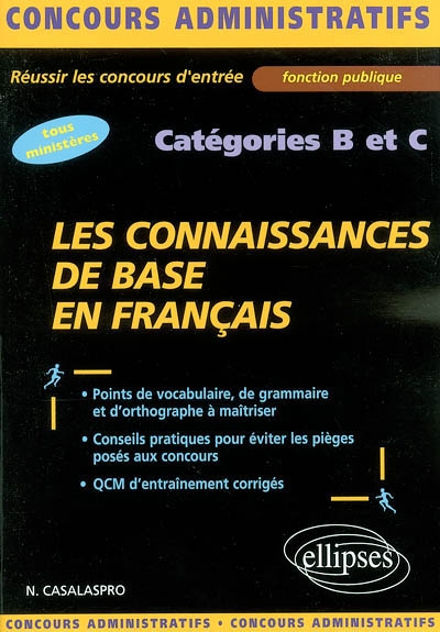 Les connaissances de base en français : catégories B et C