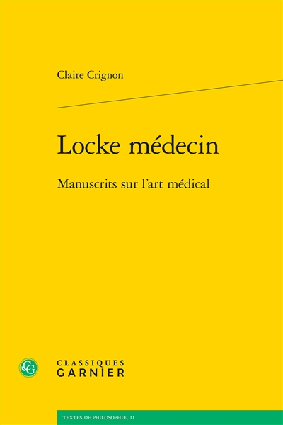 Locke médecin : manuscrits sur l'art médical