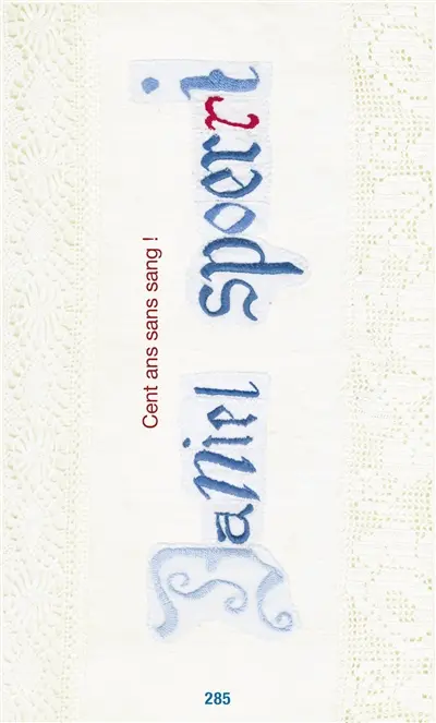 Cent ans sans sang !