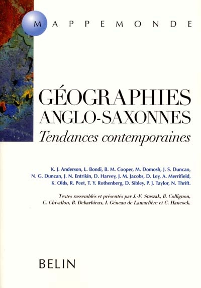 Géographies anglo-saxonnes : tendances contemporaines