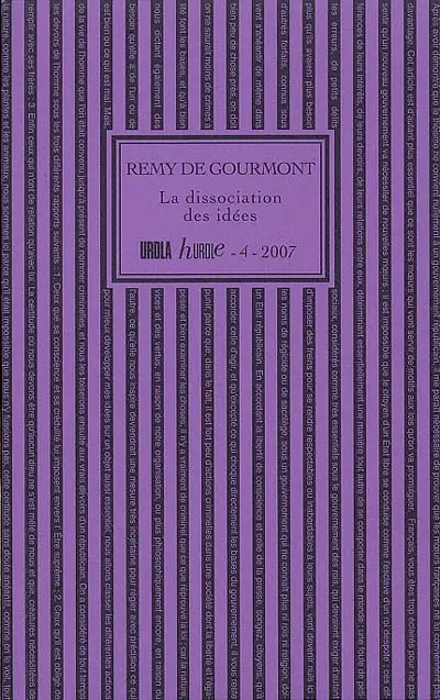 La dissociation des idées. Le succès et l'idée de beauté