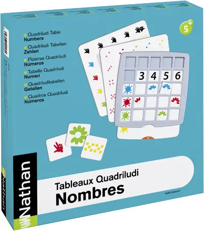 Tableaux Quadriludi nombres pour 6 enfants