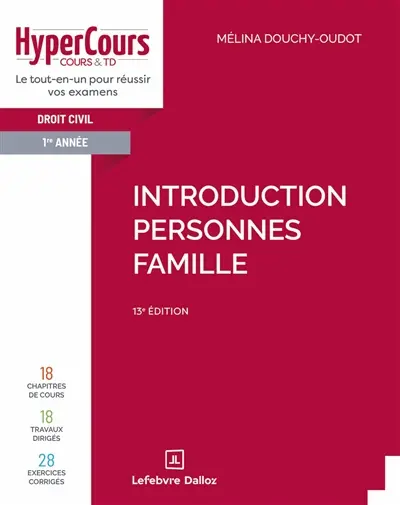Droit civil 1re année : introduction, personnes, famille