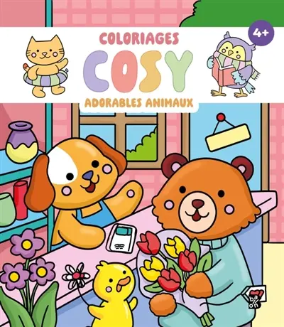 Coloriages cosy : Adorables animaux