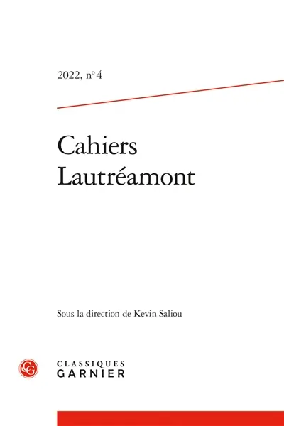 Cahiers Lautréamont : nouvelle série, n° 4 (2022)