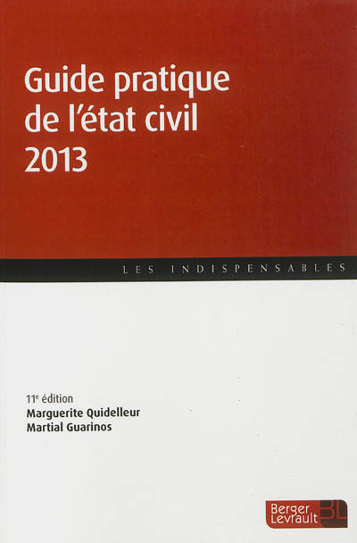 Guide pratique de l'état civil 2013