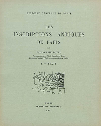 Les inscriptions antiques de Paris