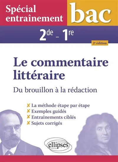 Le commentaire littéraire : du brouillon à la rédaction, 2de, 1re : spécial entraînement bac