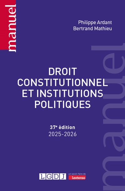 Droit constitutionnel et institutions politiques : 2025-2026
