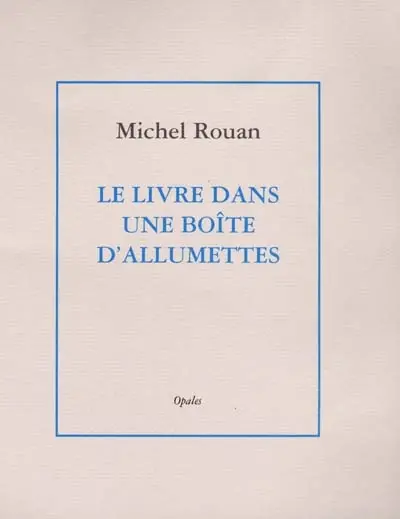 Le livre dans une boîte d'allumettes