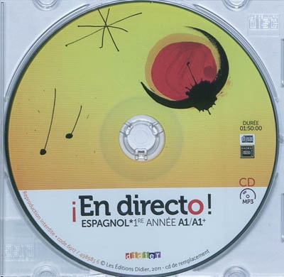 En directo, espagnol, 1re année A1-A1+ : CD MP3 de remplacement