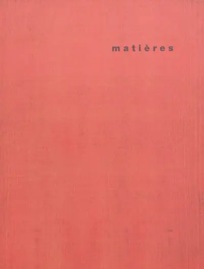 Matières, n° 10