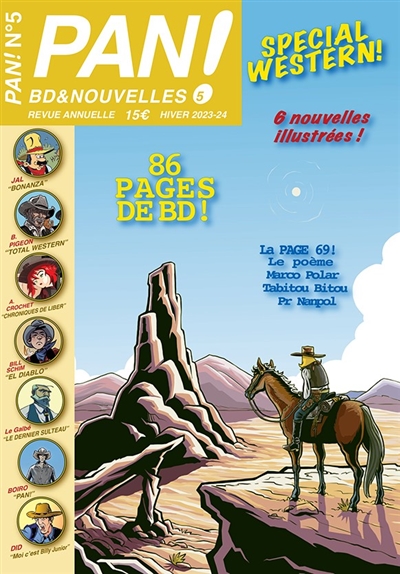 couverture du livre Pan ! : BD & nouvelles, n° 5. Spécial western !