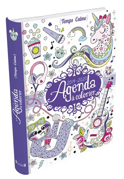 Agenda à colorier : 2019-2020