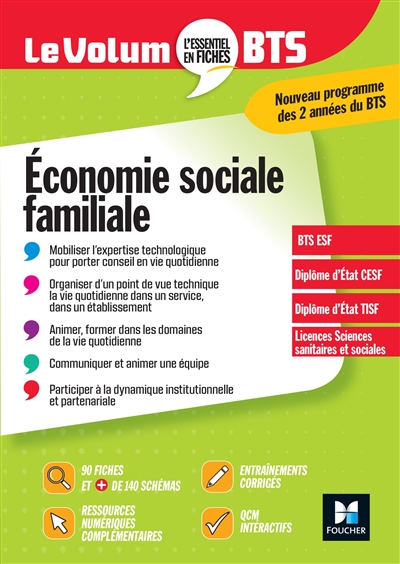 Economie sociale familiale : BTS ESF, diplôme d'Etat CESF, diplôme d'Etat TISF, licences sciences sanitaires et sociales