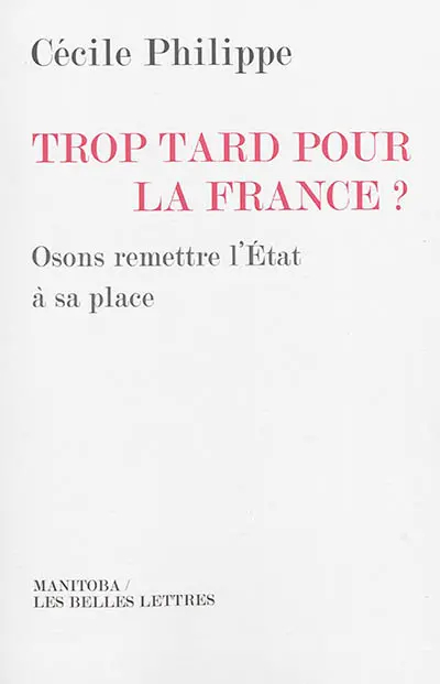 Trop tard pour la France ? : osons remettre l'Etat à sa place