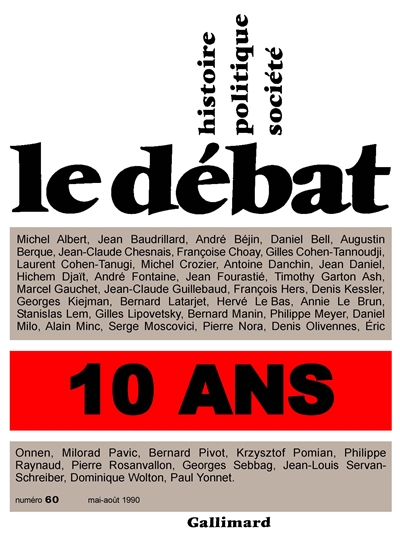 Débat (Le), n° 60. 10 ans