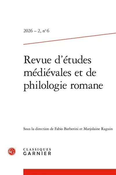 Revue d'études médiévales et de philologie romane, n° 6