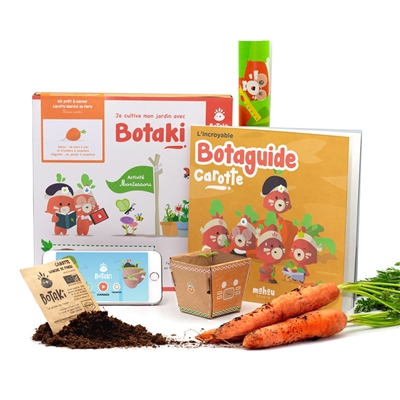 Je cultive mon jardin avec Botaki : kit prêt à semer : carotte ronde Marché de Paris