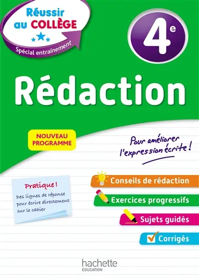 Rédaction 4e : nouveau programme