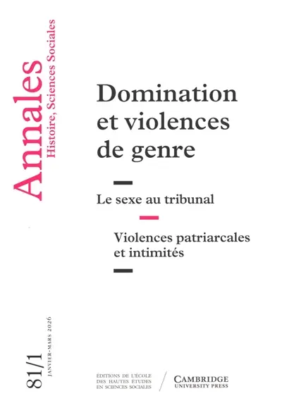 Annales, n° 1 (2026) Annales, n° 1 (2026)