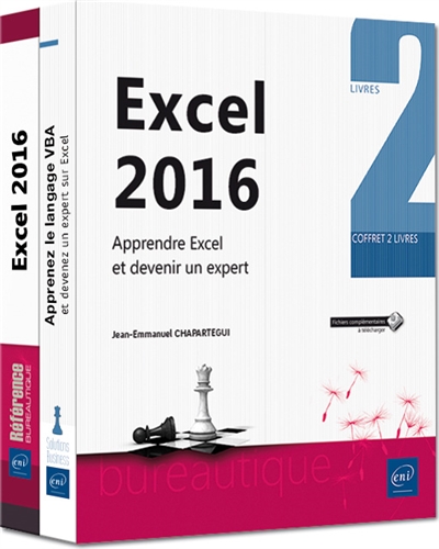 Excel 2016 : apprendre Excel et devenir un expert : coffret de 2 livres