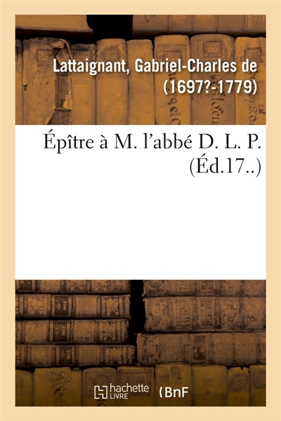 Epître à M. l'abbé D. L. P.