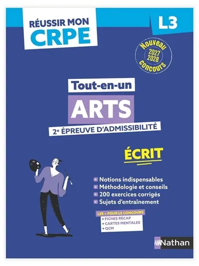 Tout-en-un arts, 2e épreuve d'admissibilité : écrit L3 : nouveau concours 2027-2028