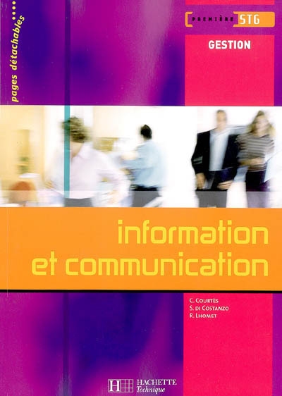 Information et communication, 1re STG gestion