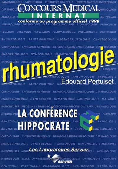 Rhumatologie : le concours médical internat conforme au programme officiel 1998