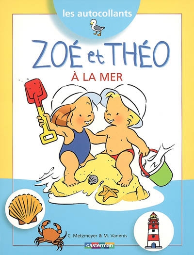 Zoé et Théo à la mer