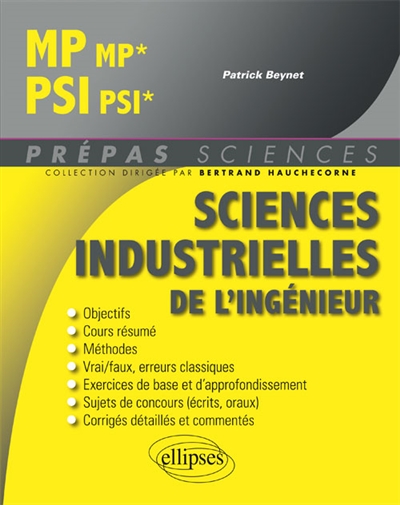 Sciences industrielles de l'ingénieur MP-MP*, PSI-PSI*