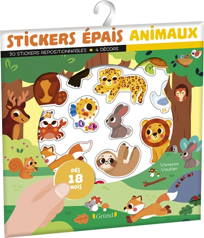Stickers épais : animaux - Vanessa Vautier