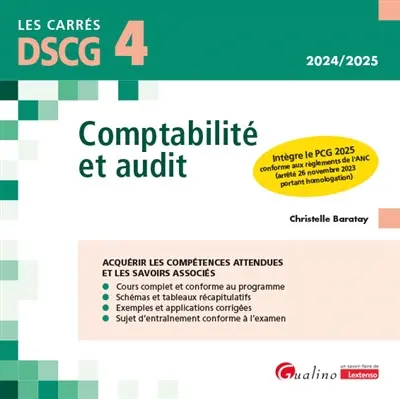 Comptabilité et audit, DSCG 4 : 2024-2025