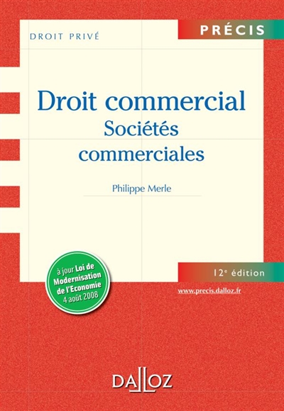 Droit commercial : sociétés commerciales