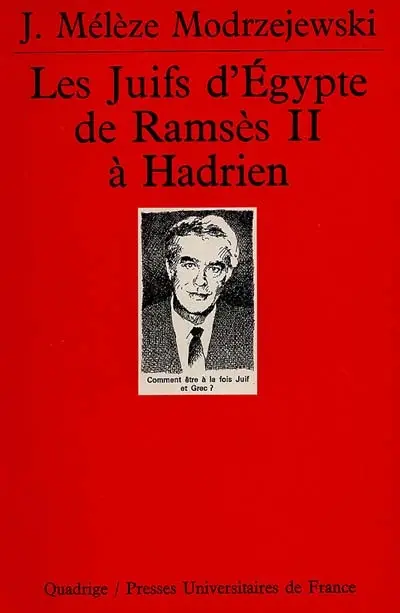 Les Juifs d'Egypte, de Ramsès II à Hadrien
