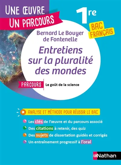 Bernard Le Bouyer de Fontenelle, Entretiens sur la pluralité des mondes : parcours le goût de la science : 1re bac français