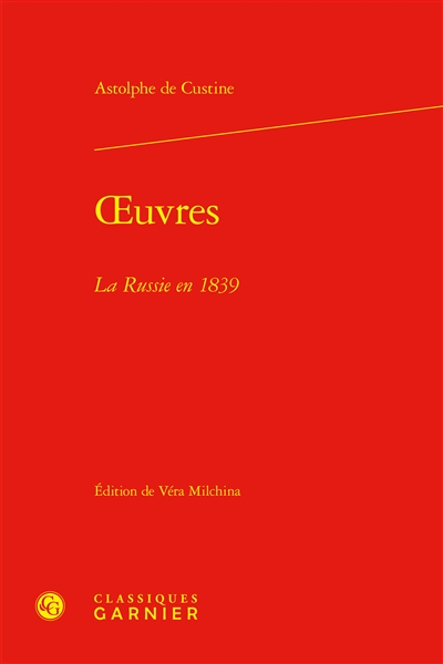 Oeuvres. La Russie en 1839