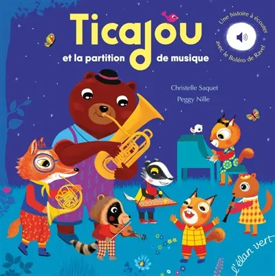 Ticajou et la partition de musique : avec le Boléro de Ravel
