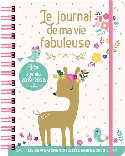 Le journal de ma vie fabuleuse : mon agenda 2019-2020 : de septembre 2019 à décembre 2020